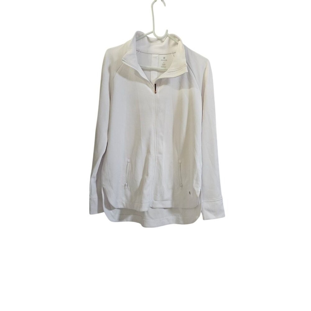 prAna Womens Large L Full Zip Jacket  White